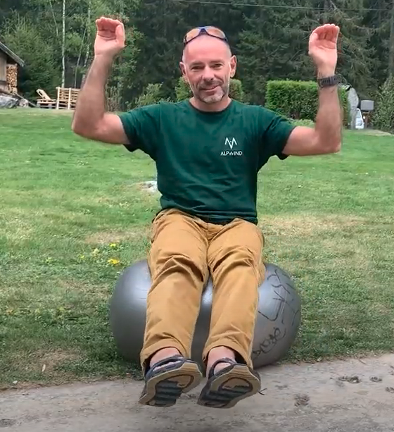 alpwind,equilibre,sellette,gainage,proprioception